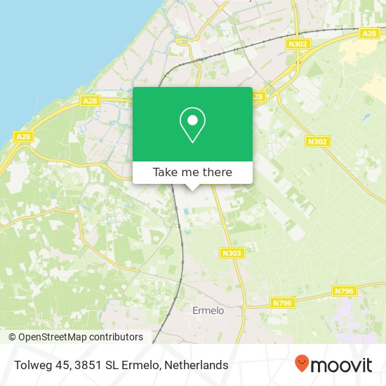 Tolweg 45, 3851 SL Ermelo Karte