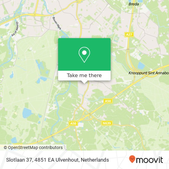 Slotlaan 37, 4851 EA Ulvenhout map