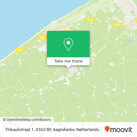 Thibautstraat 1, 4363 BE Aagtekerke Karte