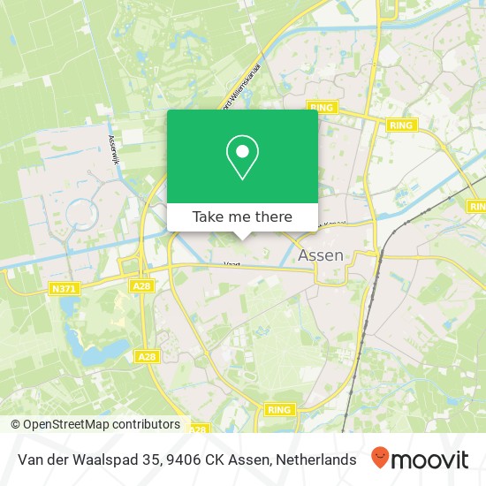 Van der Waalspad 35, 9406 CK Assen Karte