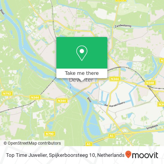 Top Time Juwelier, Spijkerboorsteeg 10 Karte