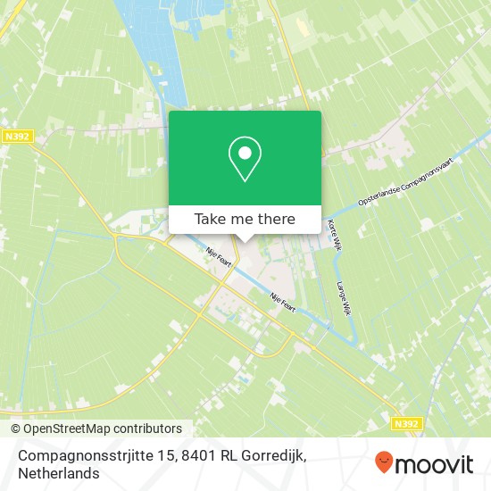 Compagnonsstrjitte 15, 8401 RL Gorredijk Karte