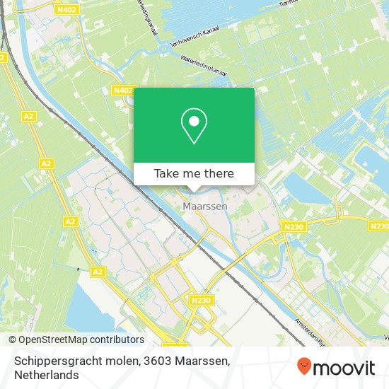 Schippersgracht molen, 3603 Maarssen map