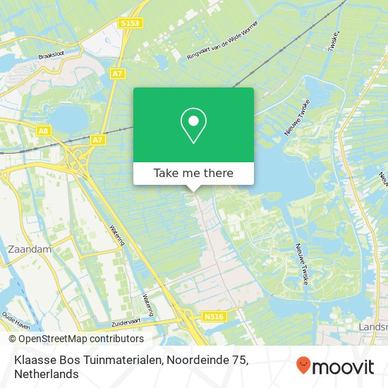 Klaasse Bos Tuinmaterialen, Noordeinde 75 Karte