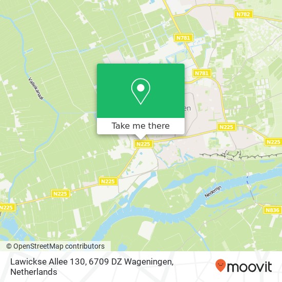 Lawickse Allee 130, 6709 DZ Wageningen map