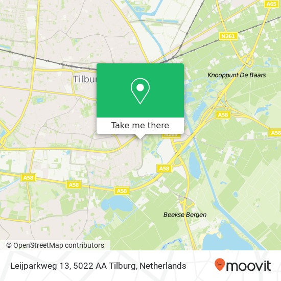 Leijparkweg 13, 5022 AA Tilburg map