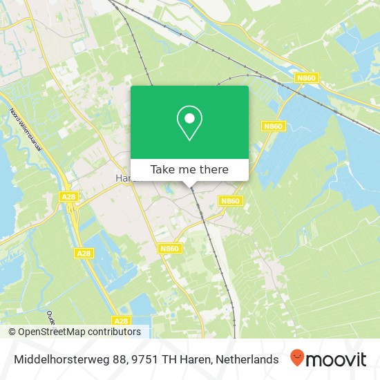 Middelhorsterweg 88, 9751 TH Haren map