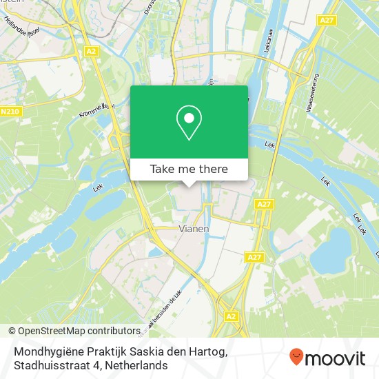 Mondhygiëne Praktijk Saskia den Hartog, Stadhuisstraat 4 map