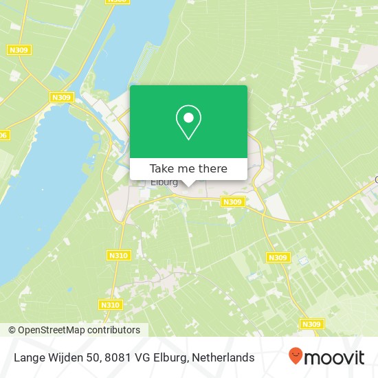 Lange Wijden 50, 8081 VG Elburg map