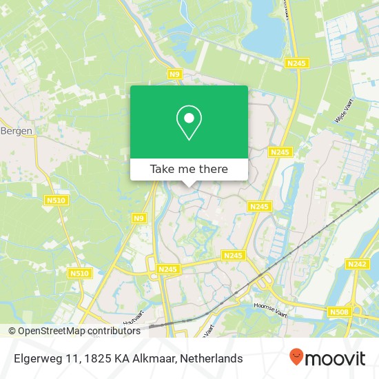 Elgerweg 11, 1825 KA Alkmaar map