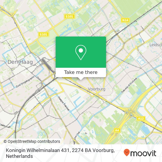 Koningin Wilhelminalaan 431, 2274 BA Voorburg map