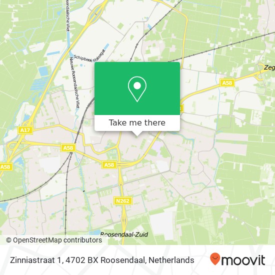 Zinniastraat 1, 4702 BX Roosendaal map