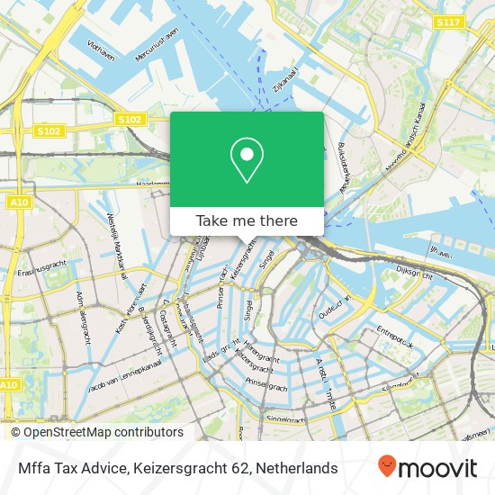 Mffa Tax Advice, Keizersgracht 62 map