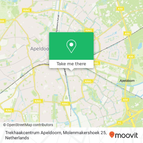 Trekhaakcentrum Apeldoorn, Molenmakershoek 25 map