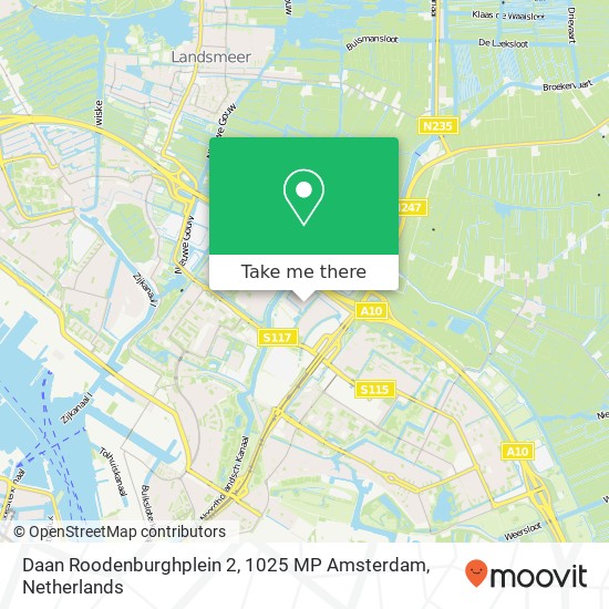 Daan Roodenburghplein 2, 1025 MP Amsterdam map