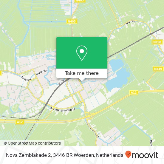 Nova Zemblakade 2, 3446 BR Woerden Karte