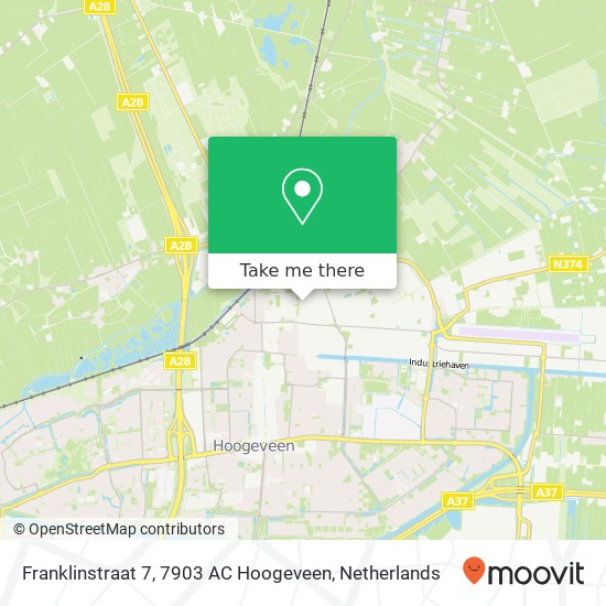 Franklinstraat 7, 7903 AC Hoogeveen map