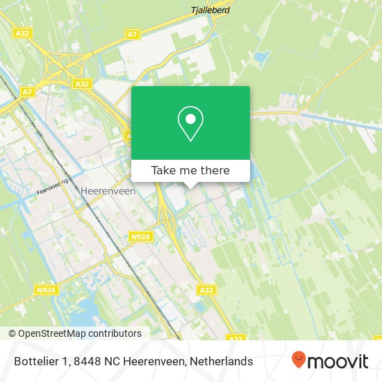 Bottelier 1, 8448 NC Heerenveen map