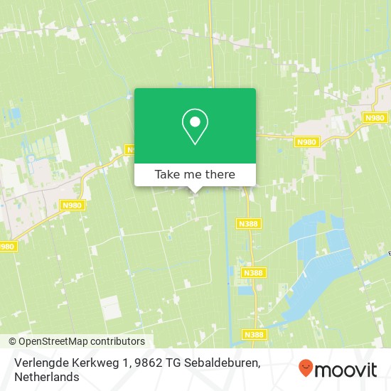 Verlengde Kerkweg 1, 9862 TG Sebaldeburen map