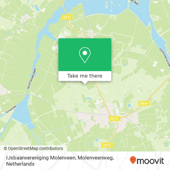 IJsbaanvereniging Molenveen, Molenveenweg Karte