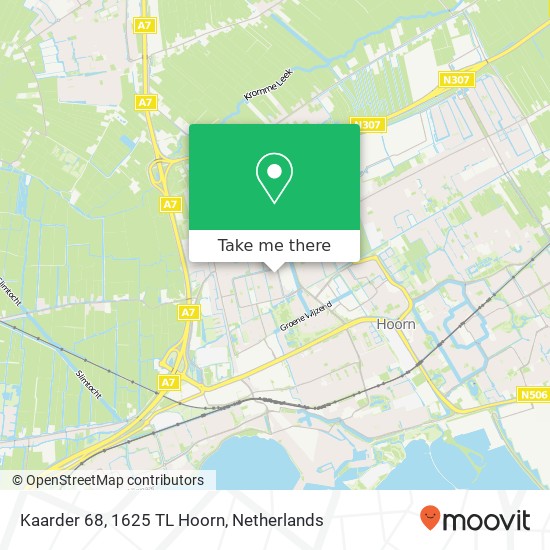 Kaarder 68, 1625 TL Hoorn map