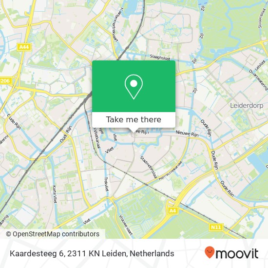 Kaardesteeg 6, 2311 KN Leiden Karte
