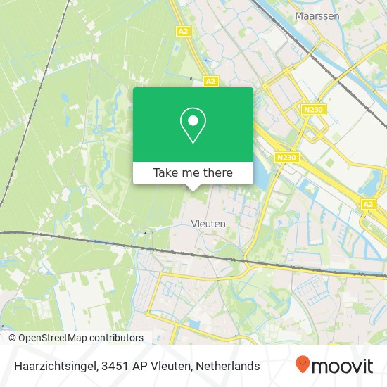 Haarzichtsingel, 3451 AP Vleuten Karte