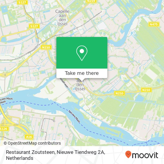 Restaurant Zoutsteen, Nieuwe Tiendweg 2A map