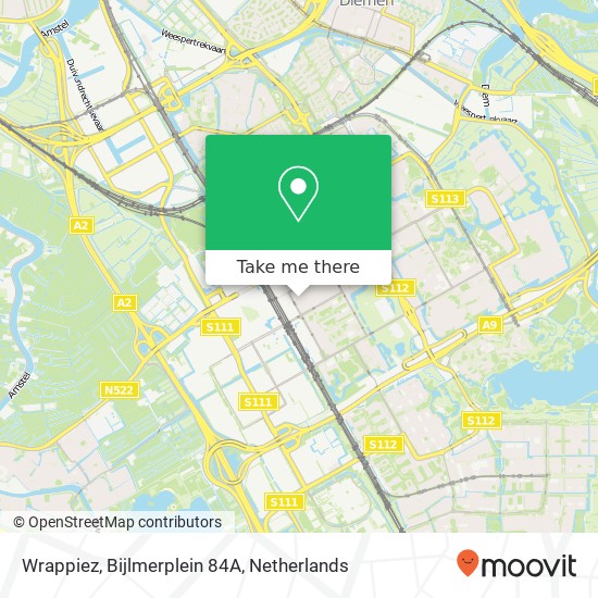 Wrappiez, Bijlmerplein 84A Karte