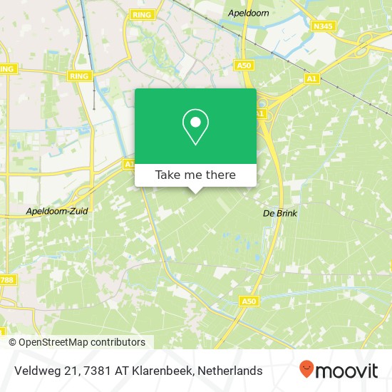 Veldweg 21, 7381 AT Klarenbeek map