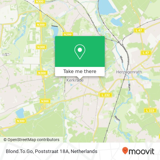 Blond.To.Go, Poststraat 18A map