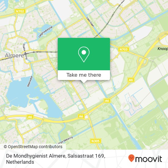 De Mondhygienist Almere, Salsastraat 169 map