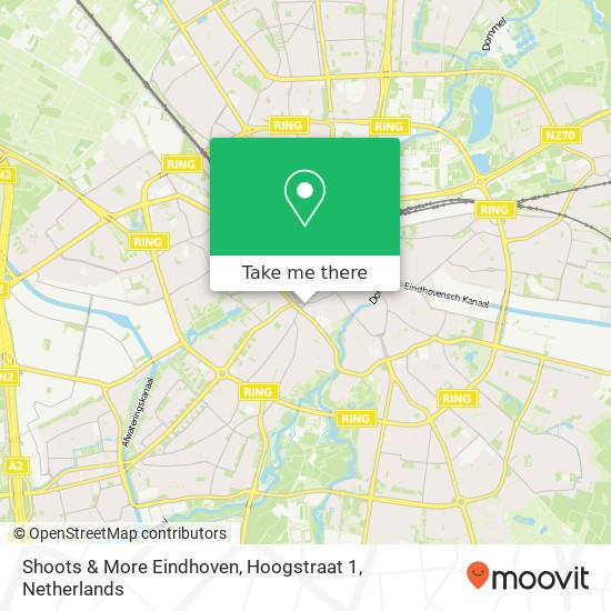 Shoots & More Eindhoven, Hoogstraat 1 Karte