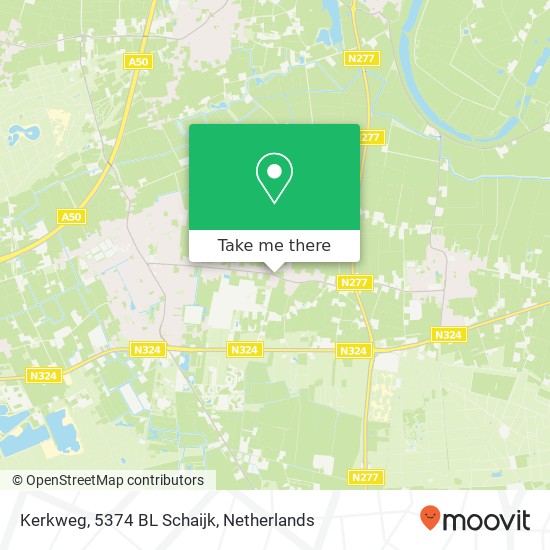 Kerkweg, 5374 BL Schaijk map