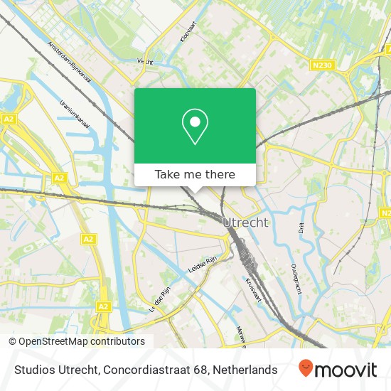 Studios Utrecht, Concordiastraat 68 Karte