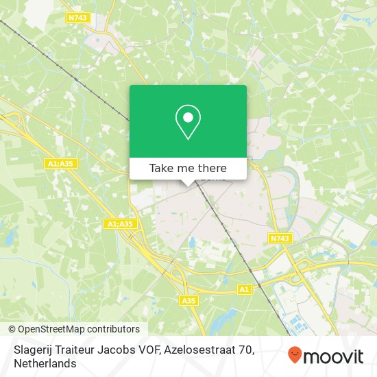 Slagerij Traiteur Jacobs VOF, Azelosestraat 70 map