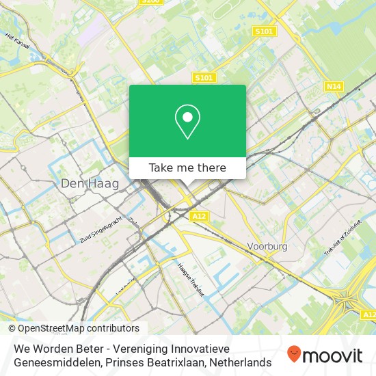 We Worden Beter - Vereniging Innovatieve Geneesmiddelen, Prinses Beatrixlaan map