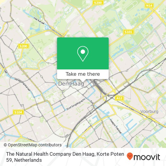 The Natural Health Company Den Haag, Korte Poten 59 map