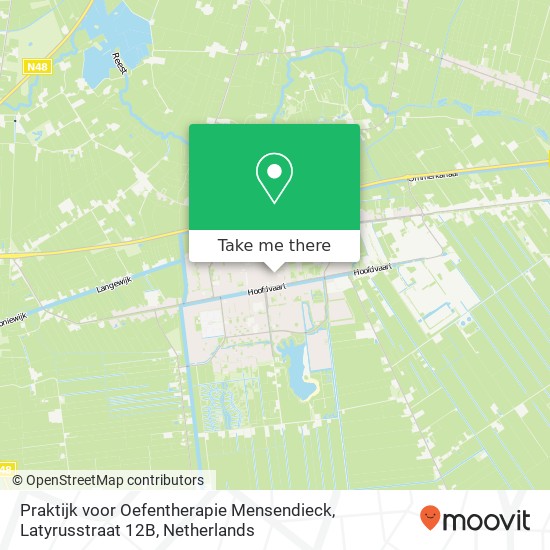 Praktijk voor Oefentherapie Mensendieck, Latyrusstraat 12B map