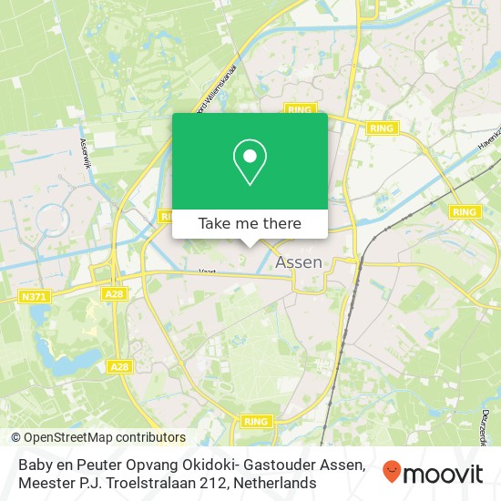 Baby en Peuter Opvang Okidoki- Gastouder Assen, Meester P.J. Troelstralaan 212 map