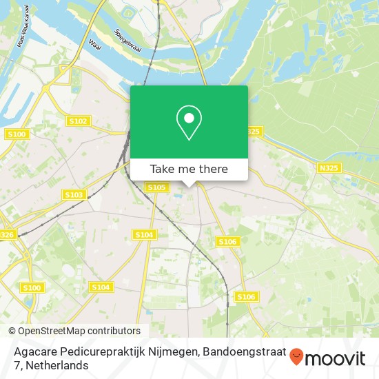 Agacare Pedicurepraktijk Nijmegen, Bandoengstraat 7 Karte