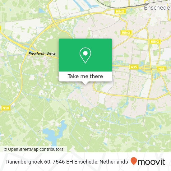 Runenberghoek 60, 7546 EH Enschede map