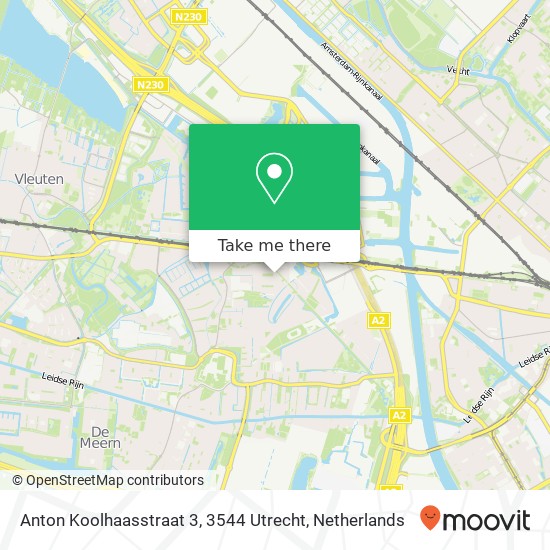 Anton Koolhaasstraat 3, 3544 Utrecht map