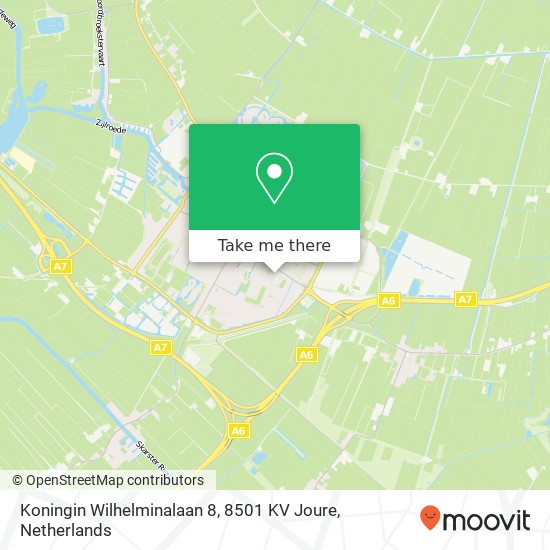 Koningin Wilhelminalaan 8, 8501 KV Joure map