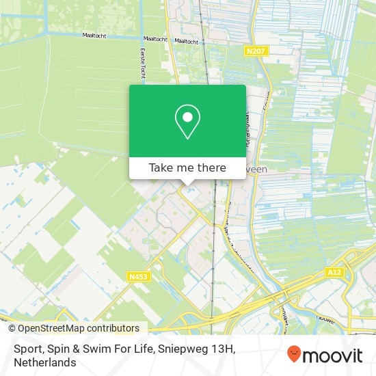 Sport, Spin & Swim For Life, Sniepweg 13H map