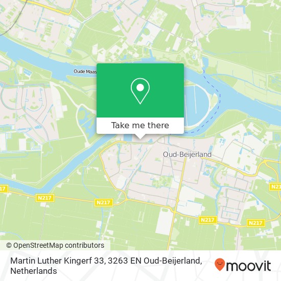 Martin Luther Kingerf 33, 3263 EN Oud-Beijerland map