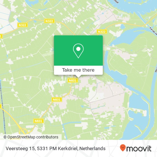 Veersteeg 15, 5331 PM Kerkdriel map