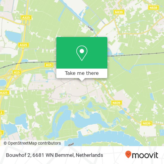 Bouwhof 2, 6681 WN Bemmel map