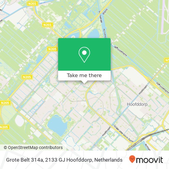 Grote Belt 314a, 2133 GJ Hoofddorp map