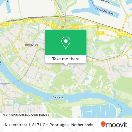 Kikkerstraat 1, 3171 GH Poortugaal Karte
